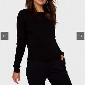 MATE the label organic thermal crewneck black M